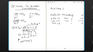 Decimal to binary conversion (EGR 190: Digital Circuits, week 1 #2)