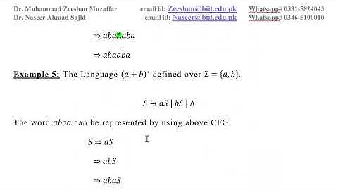 Context Free Grammar (CFG) examples part-1