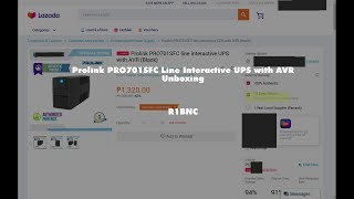 [Eng Sub] Prolink PRO701SFC Line Interactive Uninterruptible Power Supply (UPS) Unboxing Tagalog