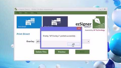 ezSigner Direct Check Signing Software Overview