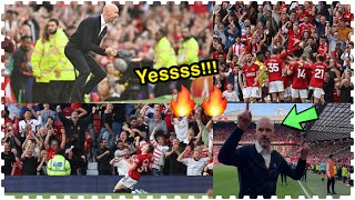 Sceneerik Ten Hag Crazy Celebrations To Mctominay Goal Vs Brentford, What We Love To See