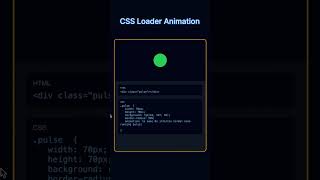 CSS loader animation using html and css #coding #webdevelopment #html #css #shorts #programming