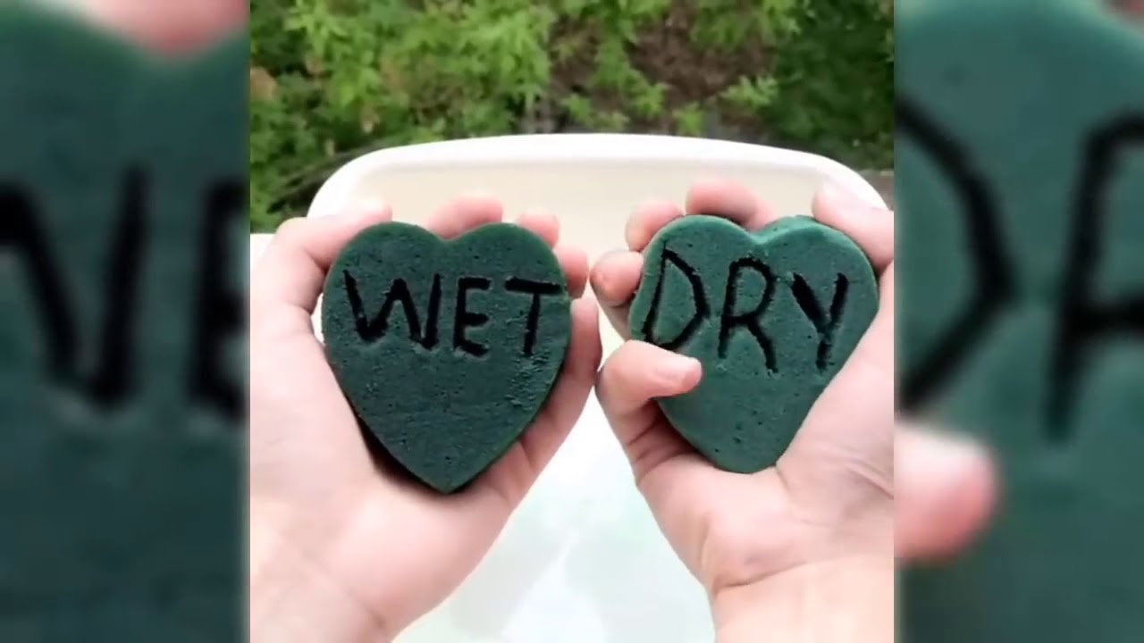 CRUSHING WET VS DRY FLORAL FOAM AND FROZEN FLORAL FOAMASMR SATISFYING