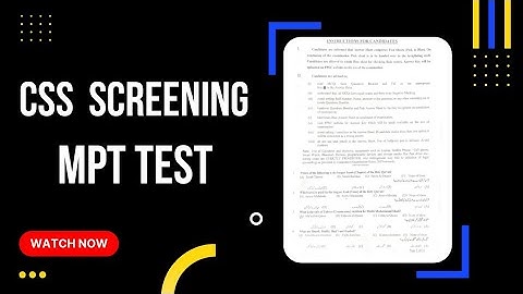 CSS preparation ||CSS mpt test || CSS screening test  ||CSS ||css mpt screening test ||css mpt