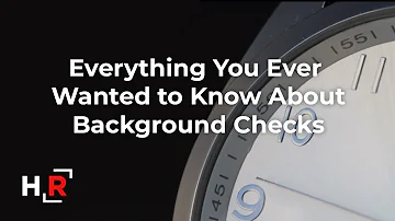 Para que serve o background check?