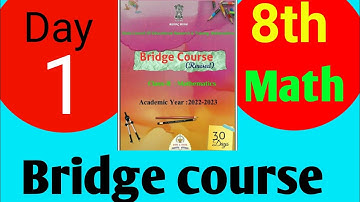 class 8 math bridge course day 1/one