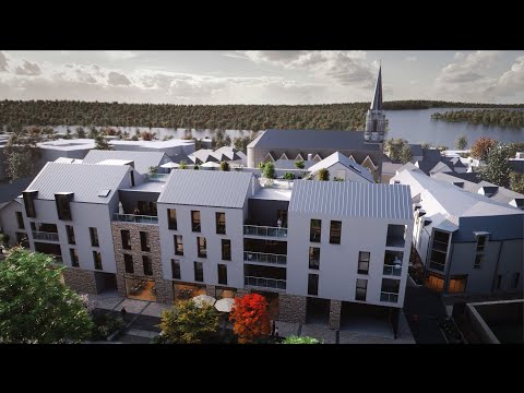 Modélisation 3D du projet en cœur de bourg à Sucé-sur-Erdre du Square Pasteur