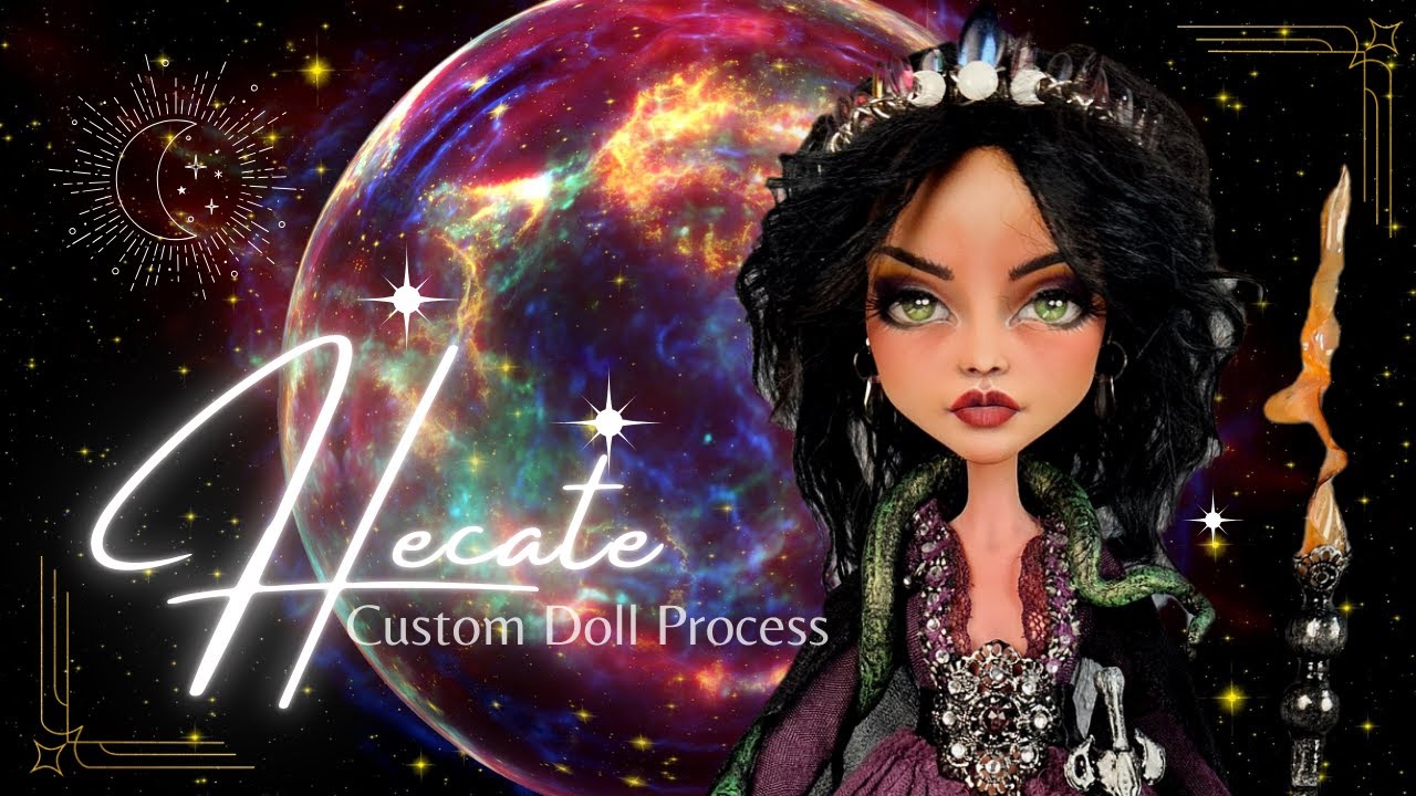 Hecate Goddess of Magic OOAK Doll Repaint Custom by Skeriosities