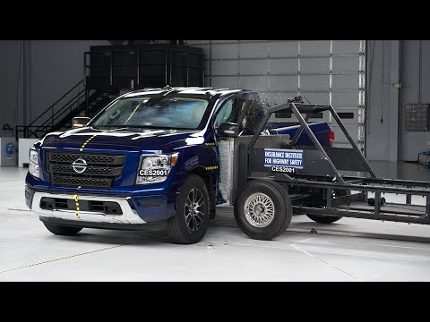 2020 Nissan Titan extended cab side IIHS crash test