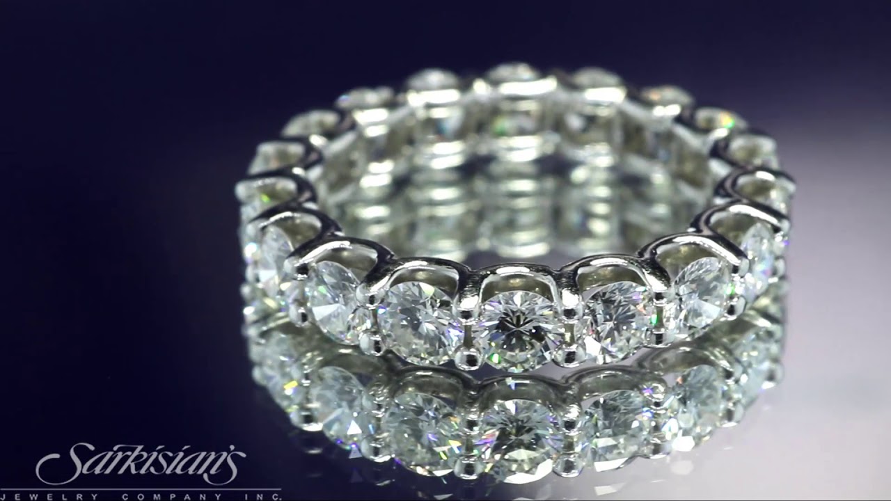 Round Diamond U-Setting Eternity Ring 3.60 Carats - Sarkisians Jewelry