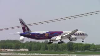 Here we see qatar's special barcelona football club livery arriving in
montreal. this was my first time catching a middle-eastern airplane,
and rare one at...