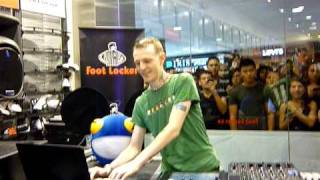 Deadmau5 Rick Rolls the crowd [Footlocker @ Chinook Center Mall]