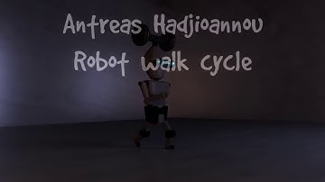 3D Animation Robot Walk Cycle (3D Maya)