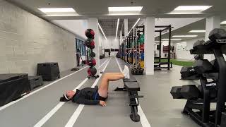 Short Lever Feet Elevated Glute Bridge
