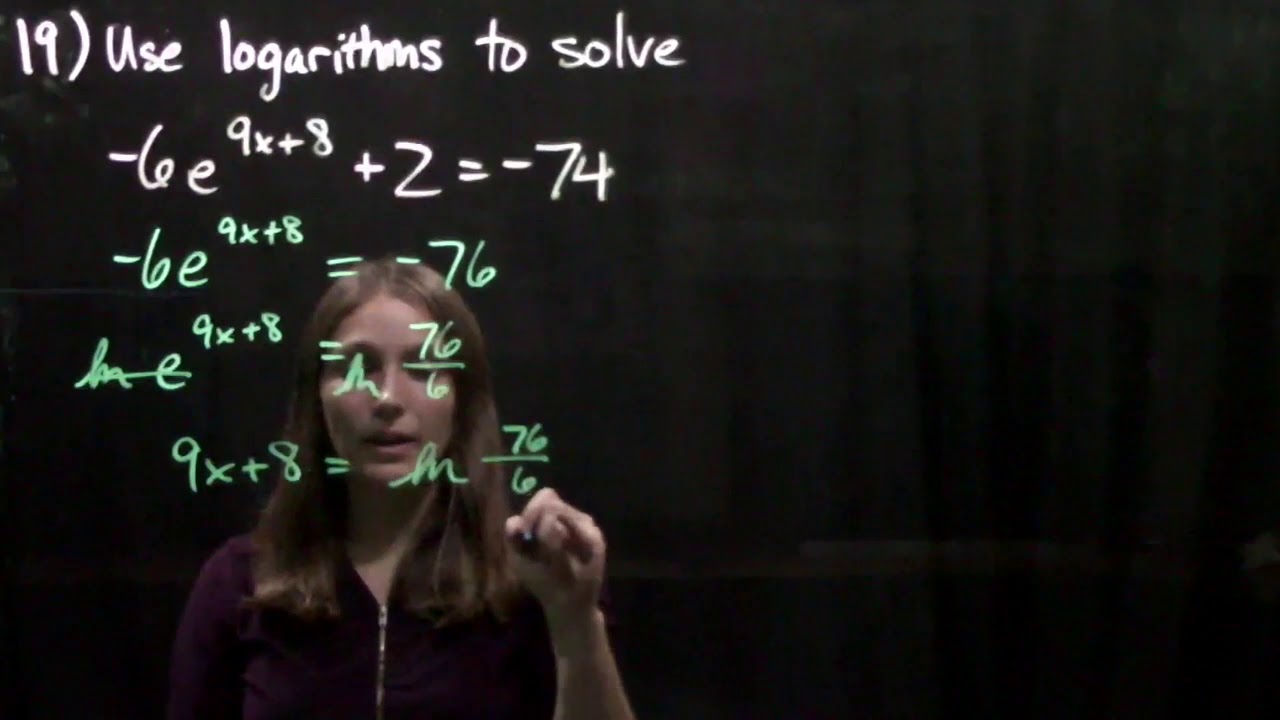 4.6 Exponential and Logarithmic Equations #19 - YouTube
