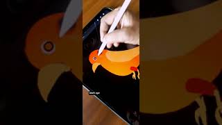 Easy Bird drawing in Procreate | iPad pro | WhatDraw #shorts screenshot 2