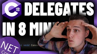 C# DELEGATES in 8 minutes! Learn .NET FAST!