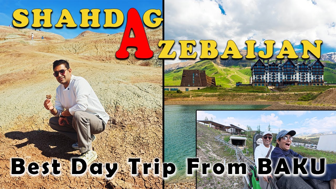 SHAHDAG Day Trip From BAKU | Candy Cane Mountains | Roller Coaster | Azerbaijan Hills 