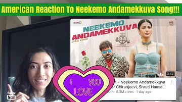 AMERICAN REACTION TO NEEKEMO ANDAMEKKUVA SONG! WALTAIR VERAYYA | MEGASTAR CHIRANJEEVI !!!
