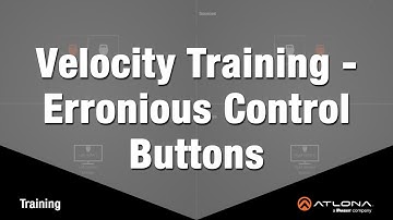 Velocity Training: Erronious Control Buttons