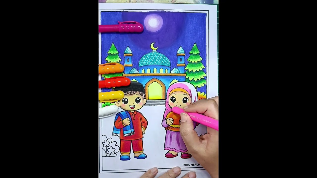 Mewarnai tema Ramadhan ( Marhaban ya Ramadhan ) @semuaorangyoutube 
