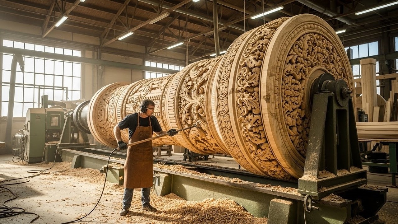 Top Woodworking Expert Reveals Best Techniques For Creating Giant Turned Wood Pieces