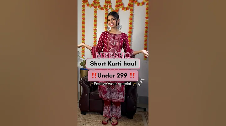 #meeshofinds Short Kurti Haul under 300 #shorts #shortkurti #meeshokurti #meeshohaul #kurti #meesho