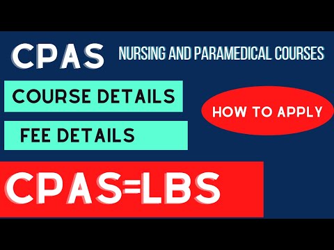 CPAS 2021/Bsc Nursing and Paramedical Admission in Kerala|CPAS Admission 2021 How to Apply in CPAS?