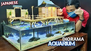 Make A Japanese Teahouse Diorama Aquarium - DIY AQUARIUM DECORATIONS IDEAS by gurune kreatif poel 230,291 views 2 years ago 13 minutes, 15 seconds