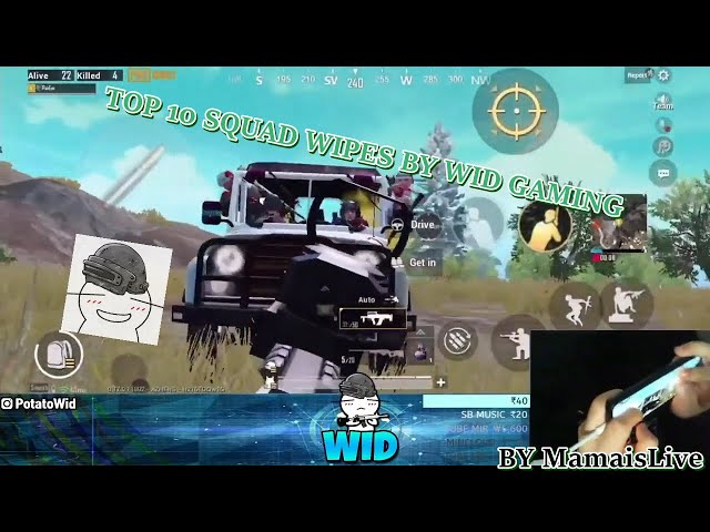 TOP 10 SQUAD WIPES BY WID GAMING || Solo vs Squad King || Wid Gaming || #Mamaislive class=