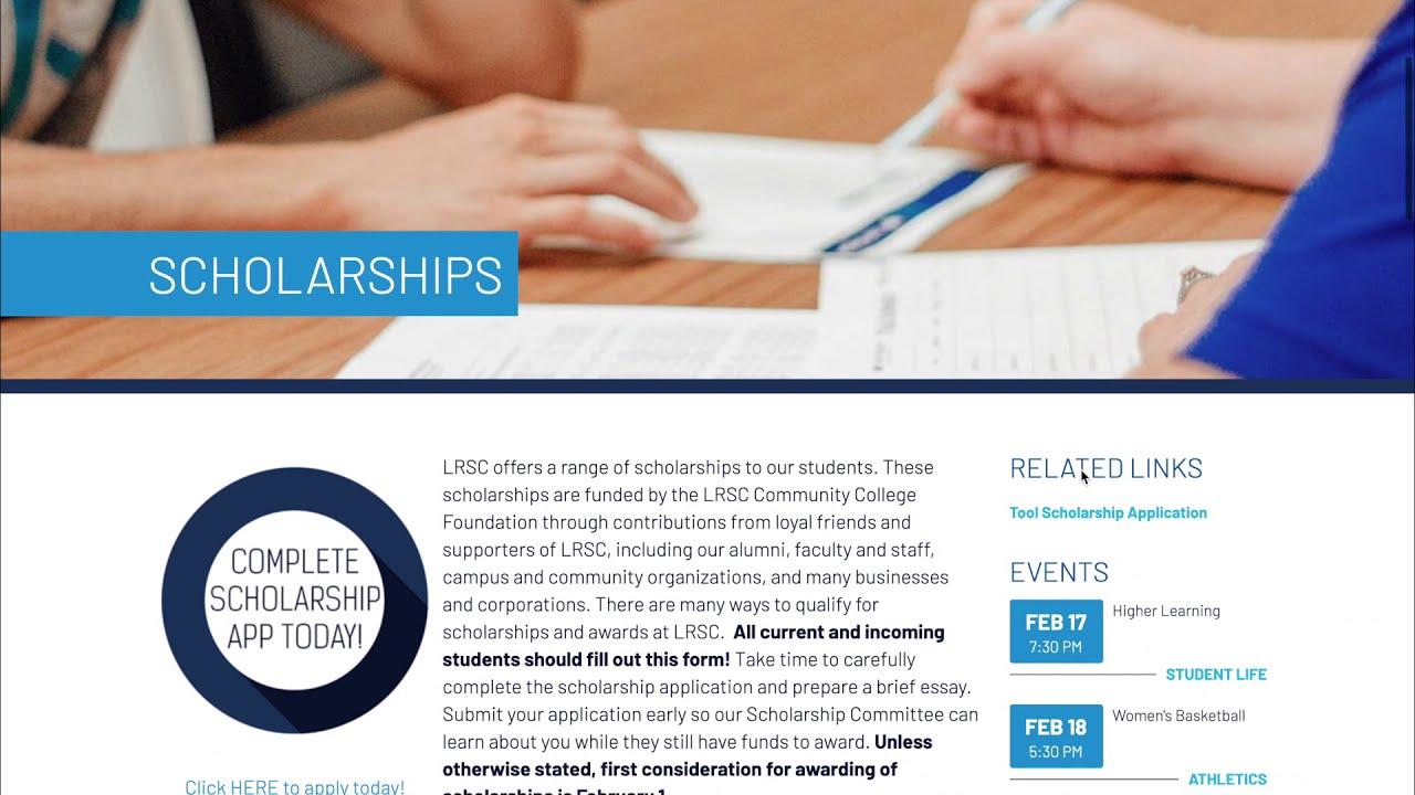 LRSC - How to Apply for Scholarships