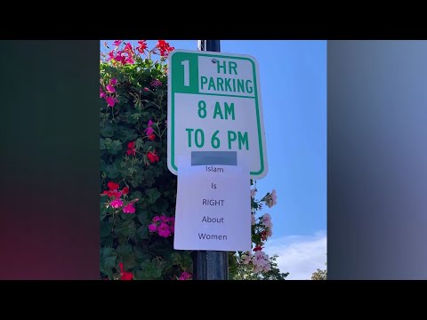 Residents disgusted by offensive flyers posted on signs throughout town