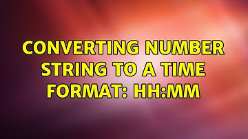 Converting number string to a time format: hh:mm
