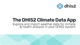 DHIS2 Climate Data App: Demo screenshot 1