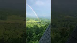 Beautiful Double Rainbow in the mountains near Blue Ridge Georgia