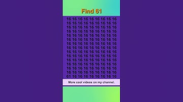 The simplest puzzle. Find number 61