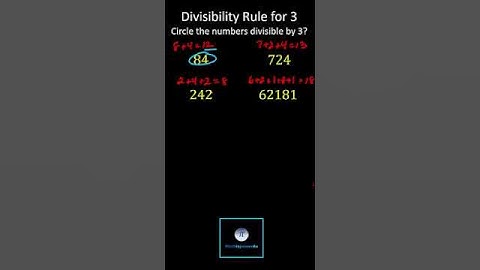Divisibility Rule for 3