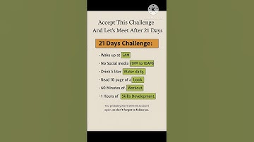 21-Day Discipline Challenge 💪 | Build Habits That Will Change Your Life.