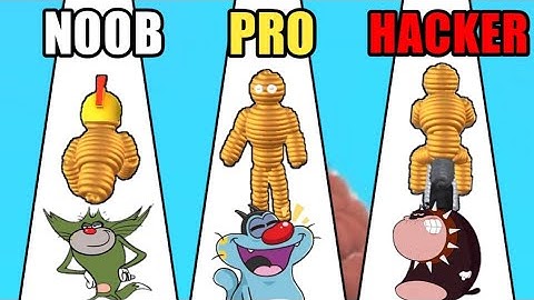 NOOB vs PRO vs HACKER in Rope Man Game | With Oggy, Jack, Bob | GAME star PKS YT