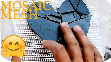 🤗 Working with mosaic mesh and designing mosaic tile art installation - Mosaic art for beginners