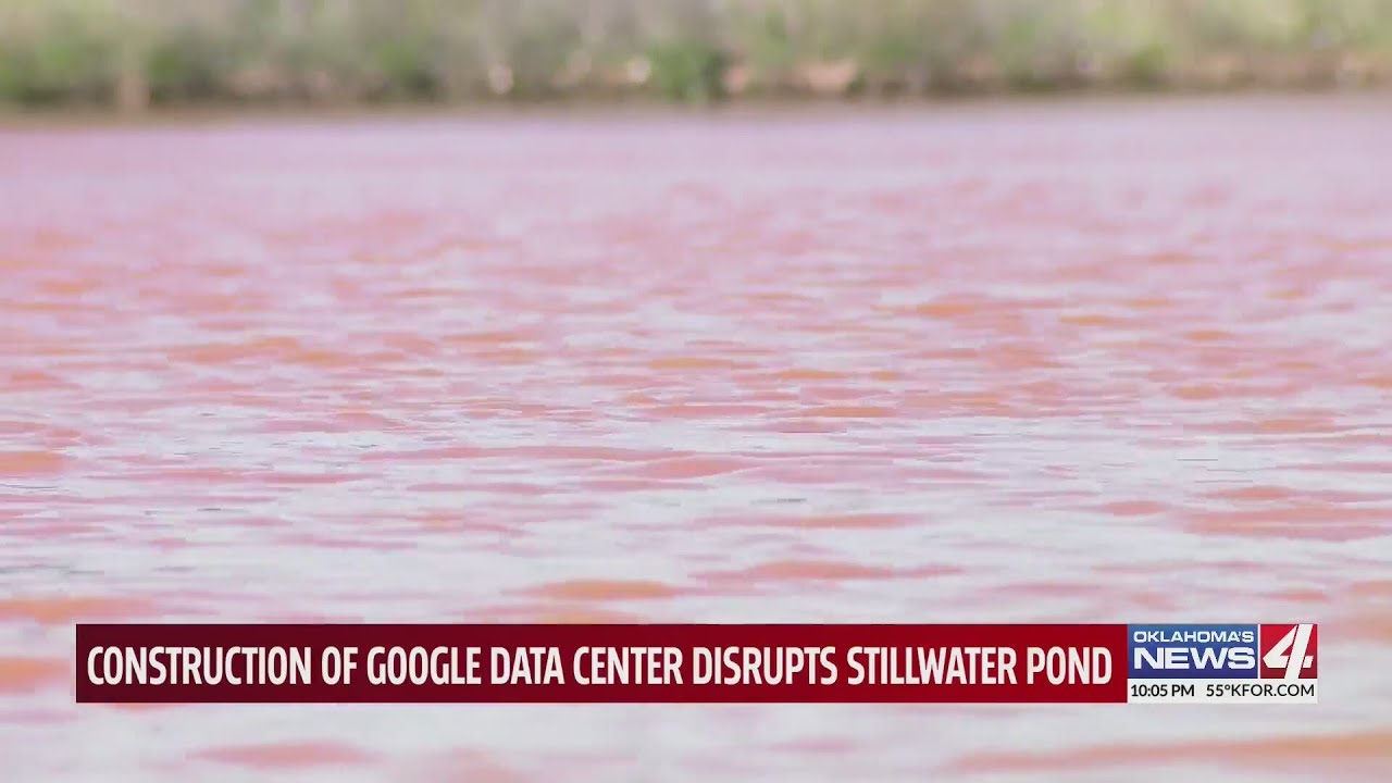 Construction of Google data center disrupts Stillwater pond