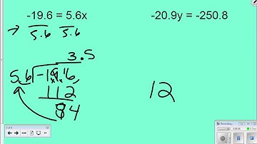 8th Grade: Lesson 8-1 Solving Equations with Rational Coefficients