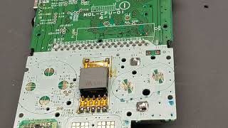 Testing that the buttons connect back to the CPU on a Gameboy light. It's like a pocket