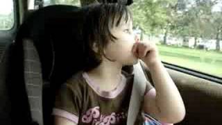 Cute little girl explaining why she sucks her thumb