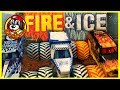 Monster Jam Toys - Fire & Ice BIG RACE (Grave Digger, Son Uva Digger, Earth Shaker, Mohawk Warrior)