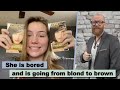 From blond to brown with box dye - Hair Buddha reaction video