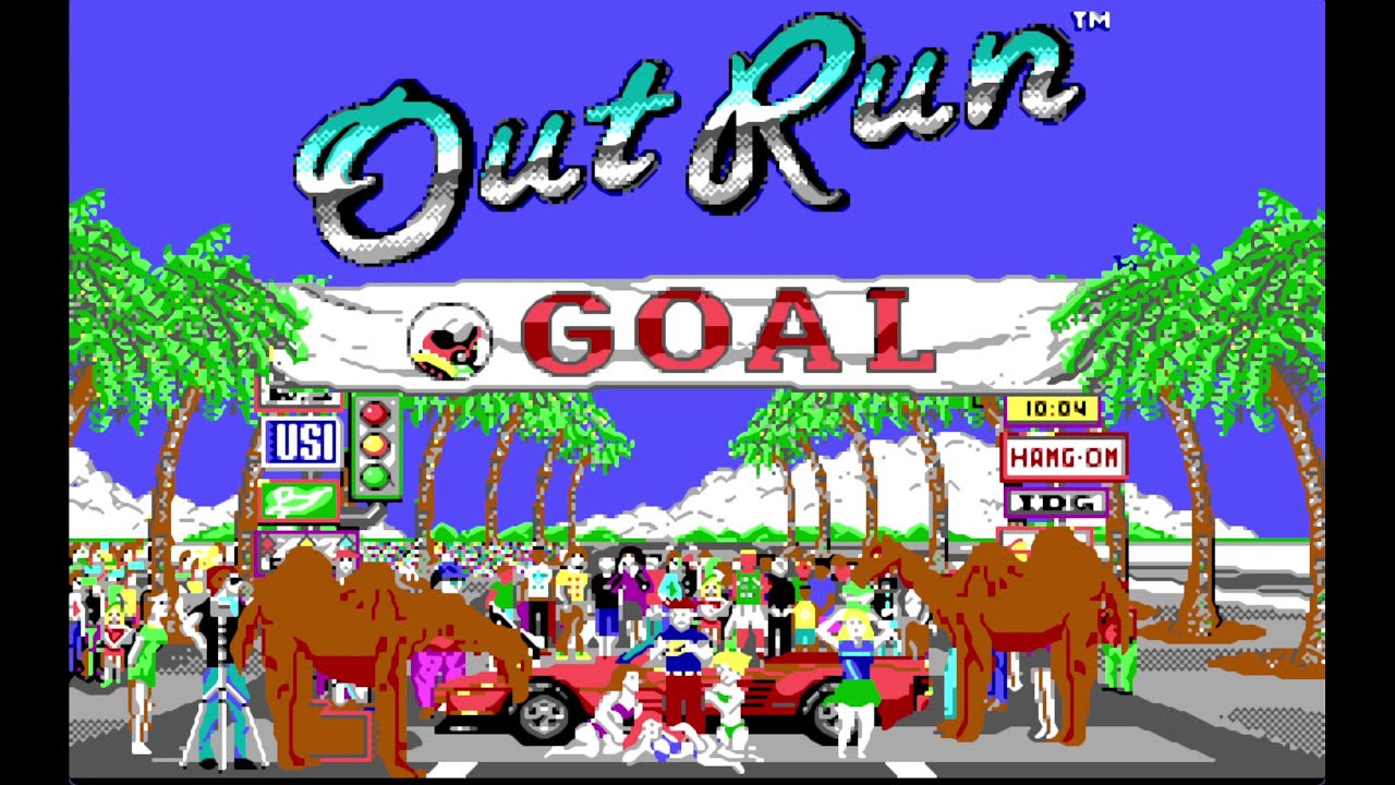 DOS Gameplay - Outrun (Musical Sound Shower)