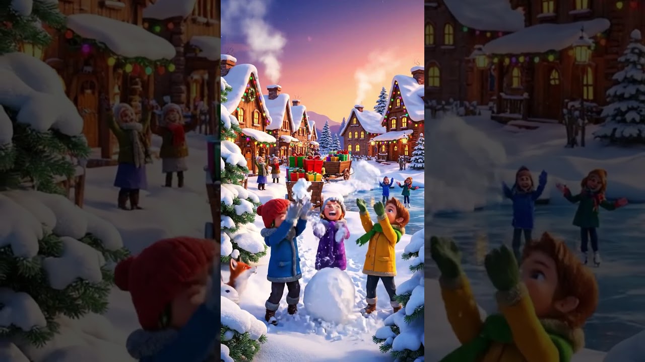 Snowball Fun in the Village ❄️☃️ Kids Winter Song