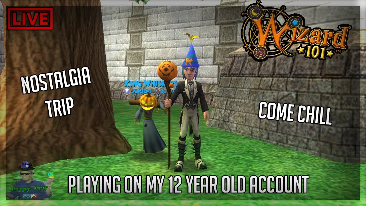 LIVE: Wizard101 lol. Playing on 12 Year Old Account. (come chill)