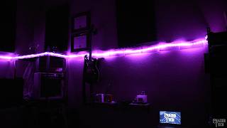 Electronic music demo with sound reactive LED controller